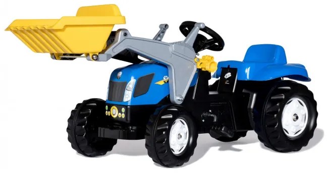 Šlapací traktor s prívesom a lyžicou Rolly Toys 023929 New Holland