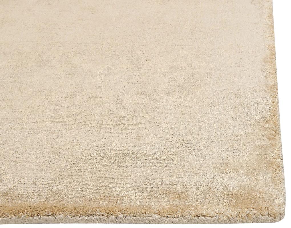 Viskózový koberec 80 x 150 cm piesková béžová GESI II Beliani