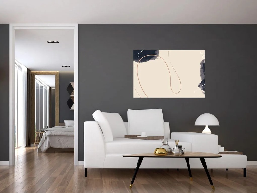Obraz - Béžová abstrakcia (90x60 cm)