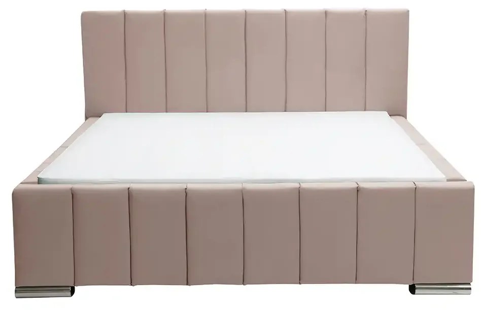 Čalúnená posteľ Sweet s matracom, roštom a úložným priestorom - Svetlo Ružová - šírka 120cm