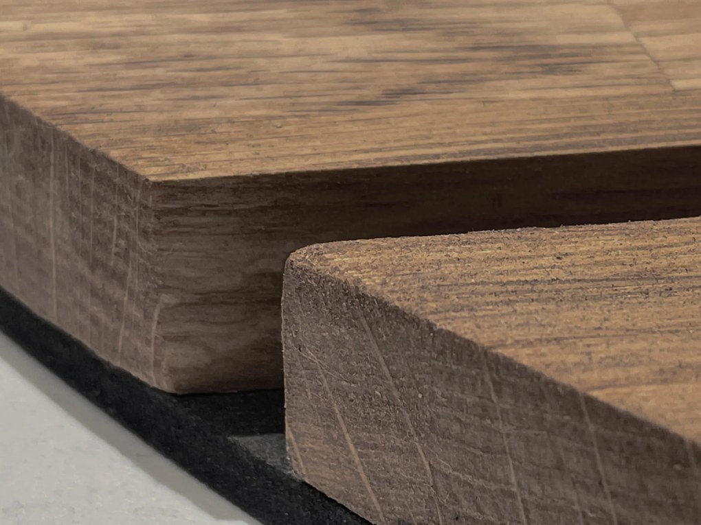 Dekorstudio Drevené hodiny na stenu Solid OAK hnedé 80cm