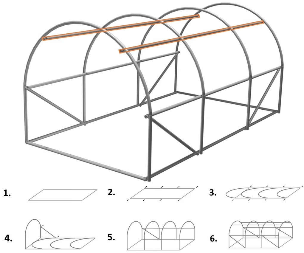 Fóliovník se 3 segmenty STRETCH 400x250 cm zelený