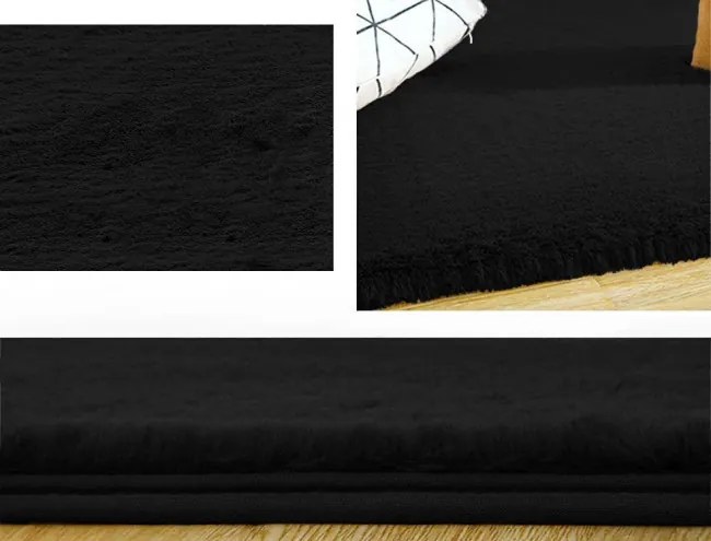 Protišmykový koberec RABBIT čierny