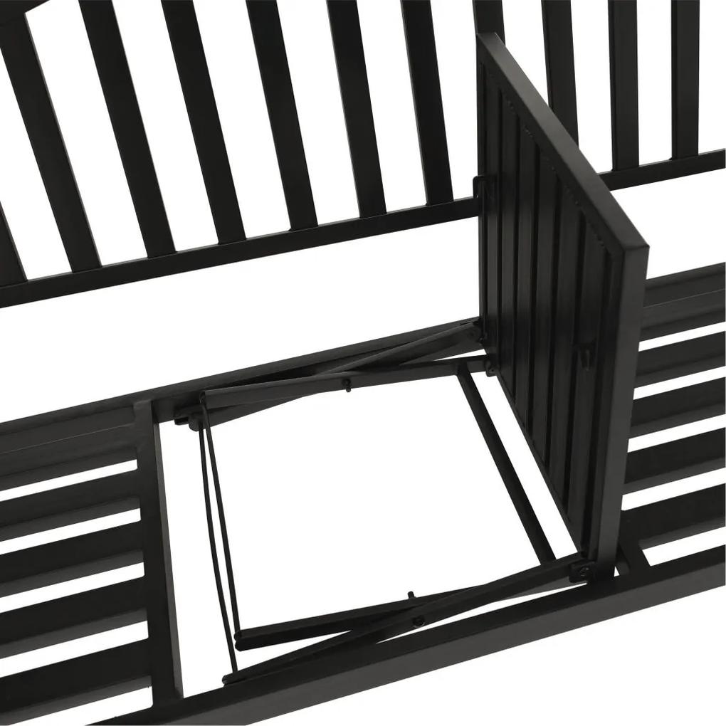 Tempo Kondela Záhradná lavička so stolíkom, čierna, DAGNO