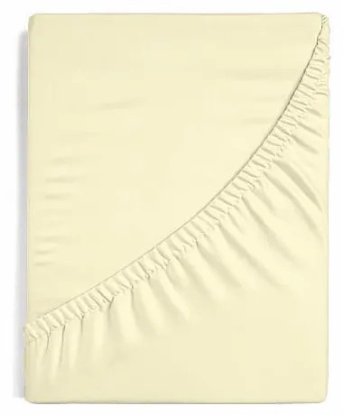 Napínacia plachta na matrac- svetlý béžový bavlnený satén 100/220/28