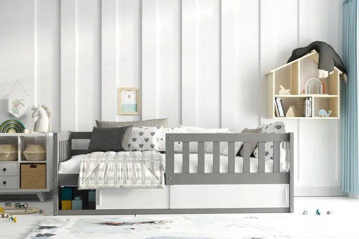 INTERBEDS Detská posteľ Smart 160 x 80 cm - sivá