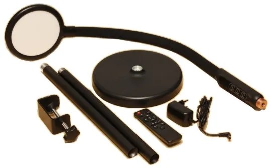 LED Stmievateľná lampa 3v1 LED/12W/230V čierna CRI 90 + diaľkové ovládanie