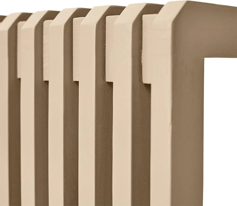 Béžová drevená lamelová lavica Slatted L - 160*27*35 cm