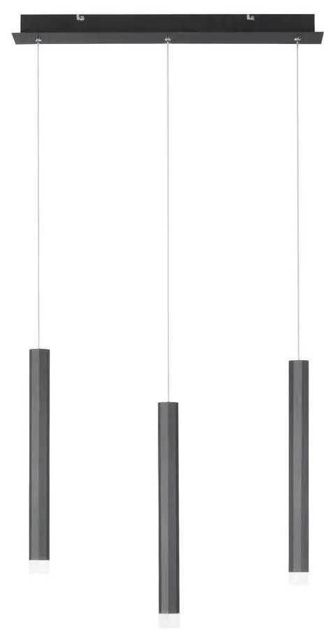 Leuchten Direkt 15203-18 - LED Luster na lanku 3xLED/4,8W/230V čierna