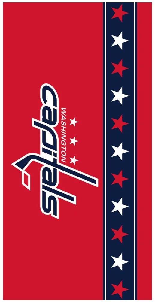 Hokejová bavlnená osuška NHL Washington Capitals - motív Belt - 70 x 140 cm