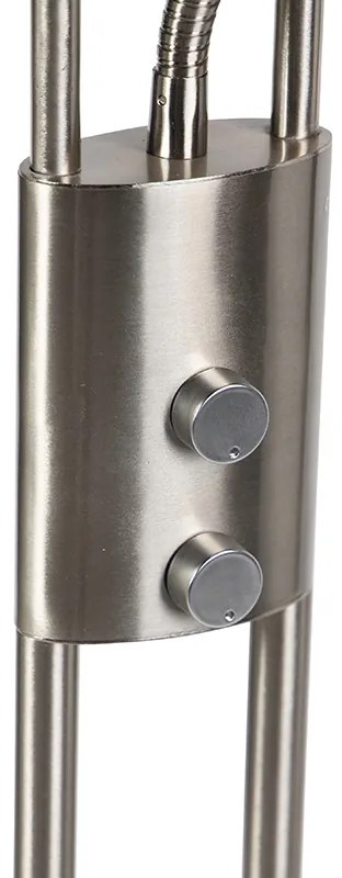 Moderná stojaca lampa oceľ vrátane LED a stmievača - Lexus