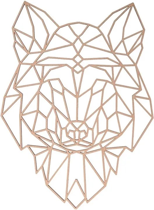 ČistéDrevo Drevený geometrický obraz - vlk