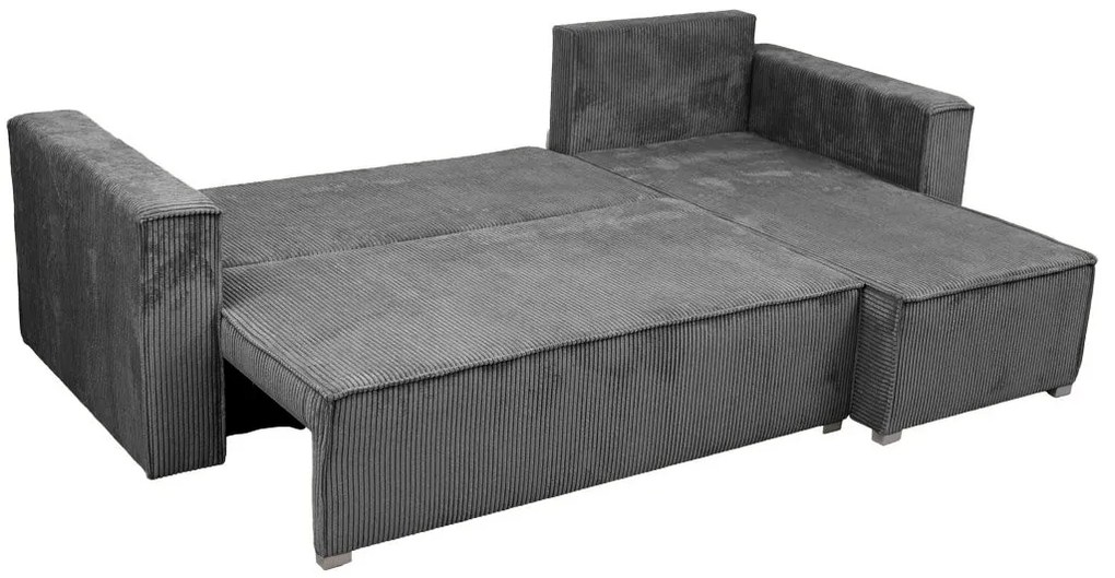 Sivá rohová pohovka SMART COSARO, obojstranná + 2 vankúšiky ZADARMO