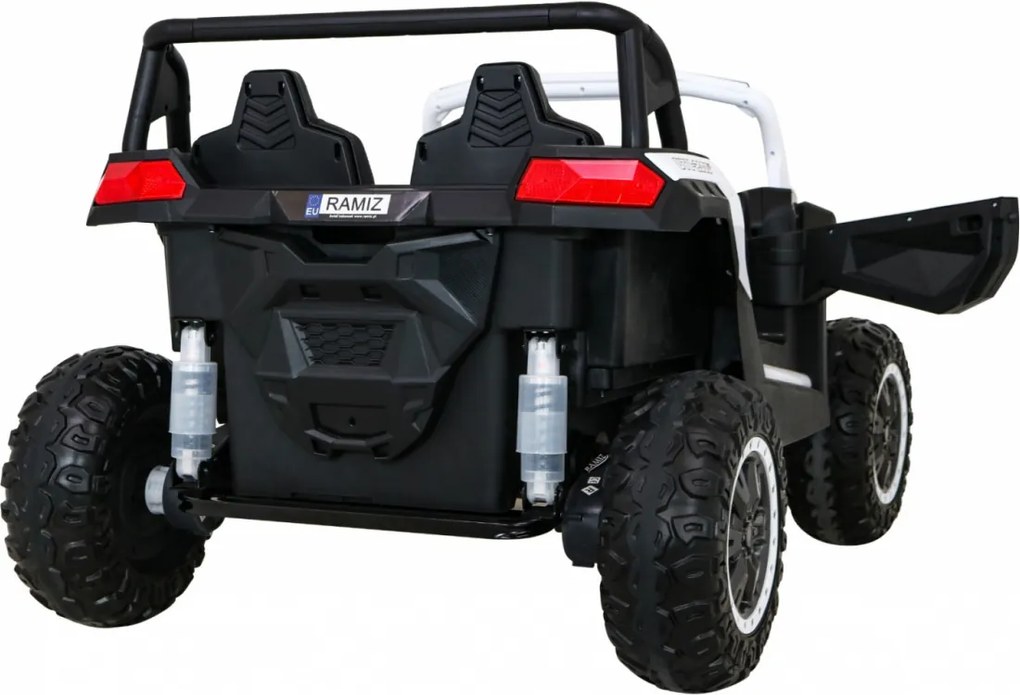 Ramiz Buggy ATV Racing pre 2 deti Biela + pohon 4x4 + diaľkové ovládanie + pomalý štart + MP3 LED