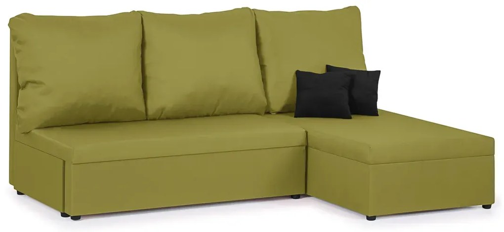 Rozkládací rohová sedací souprava TOMI Zelená