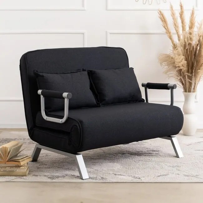 Polohovacie kreslo/lehátko Falun XL čierne