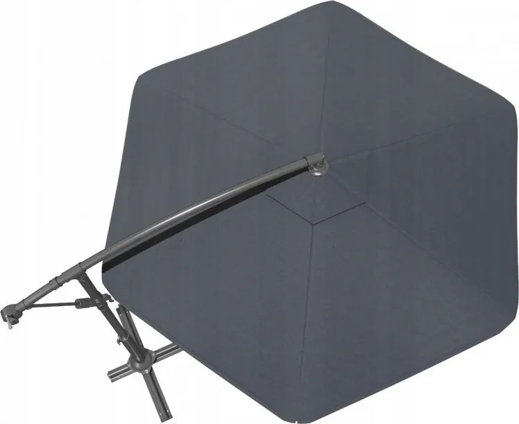 Záhradný skladací slnečník ARCADIA 300 cm, sivý