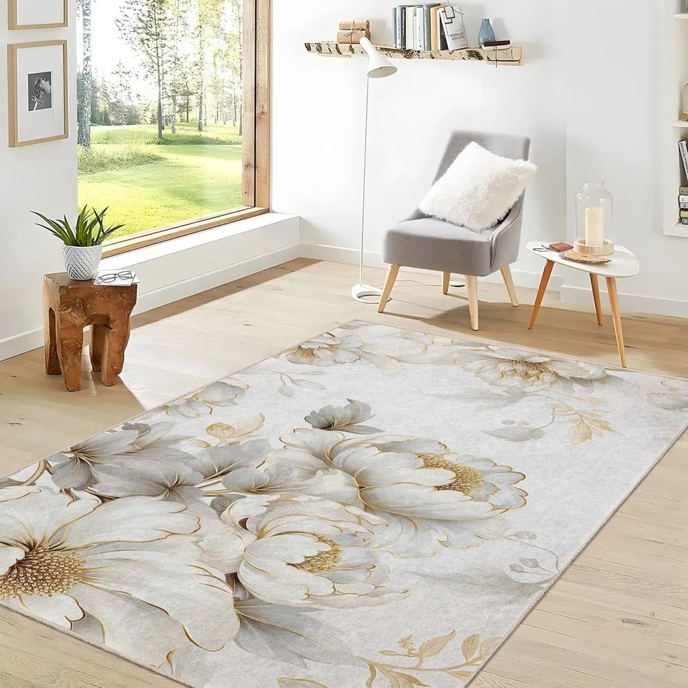 Krémový prateľný koberec 80x150 cm Soft and Gentle – Mila Home