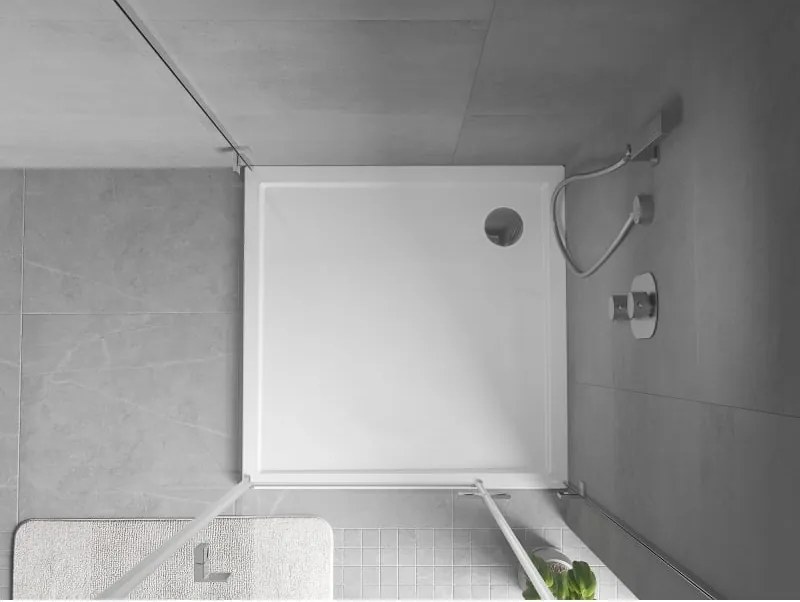 Mexen Flow štvorcová Slim vanička 95 x 95 cm, biely lesk - 46S109595