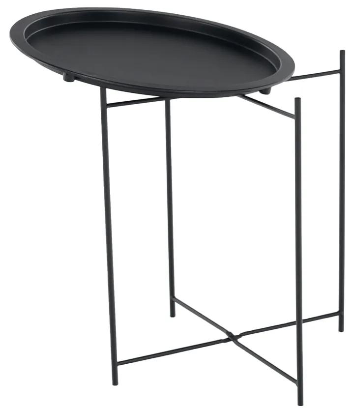 Príručný stolík s odnímateľnou táckou Render - čierna