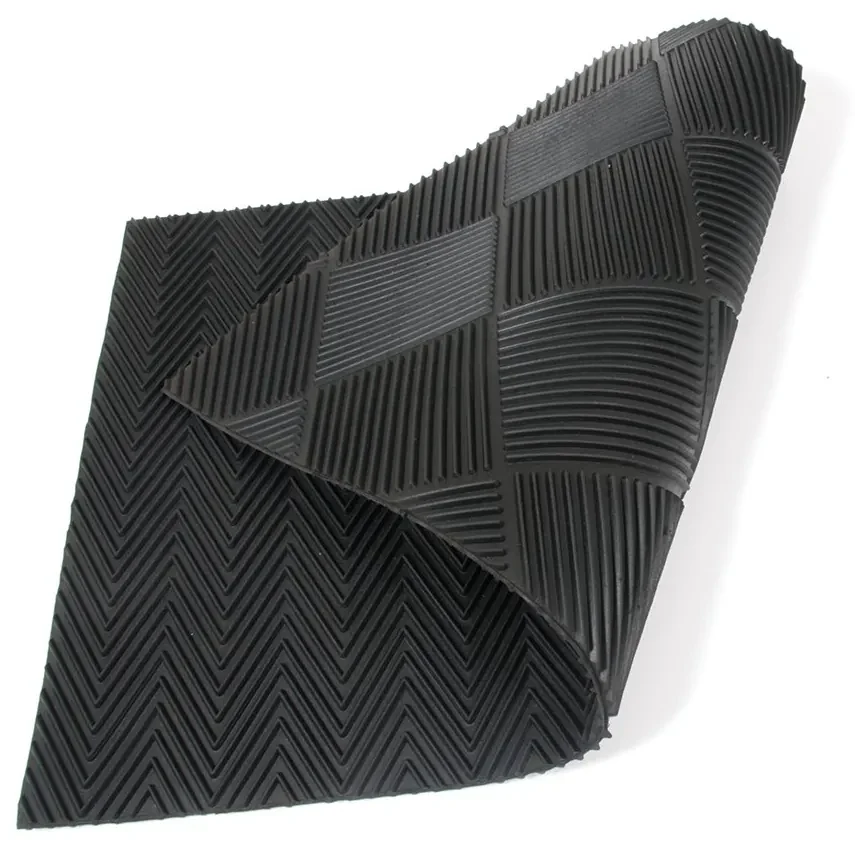 Gumová čistiaca rohož DoubleSide 45 x 75 x 1 cm, čierna