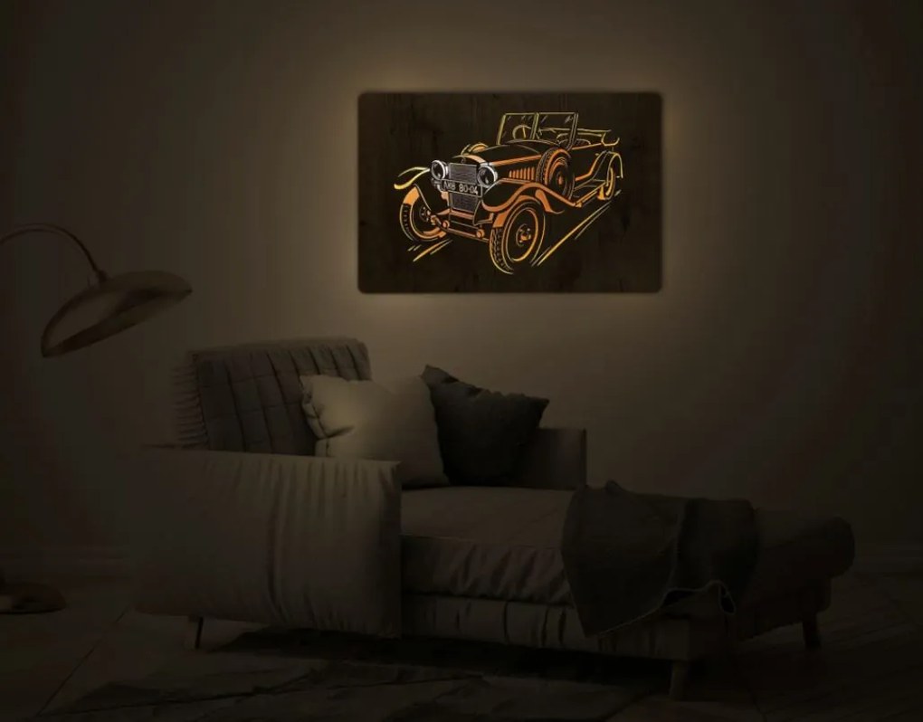 Podsvietený obraz na stenu Veterán