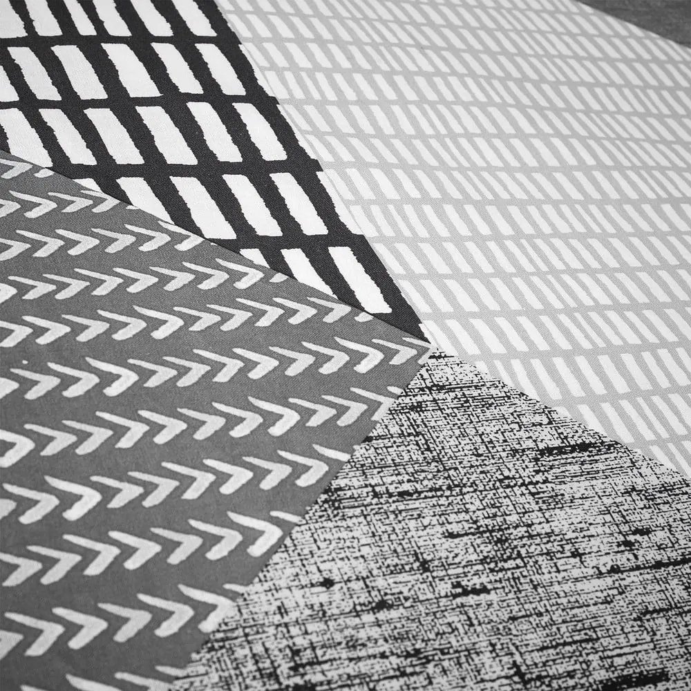 Sivé obliečky na dvojlôžko/predĺžené 230x220 cm Larsson Geo – Catherine Lansfield