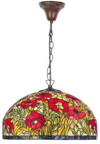 Závesná lampa Tiffany luster POPPY Ø50
