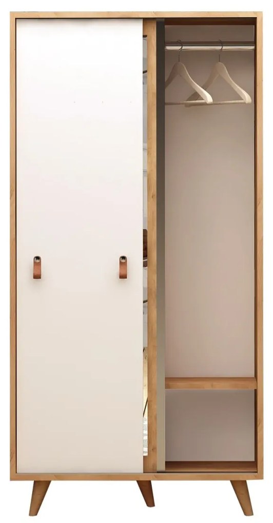 Šatníková skriňa Pagina III 100 cm dub prírodný/biela
