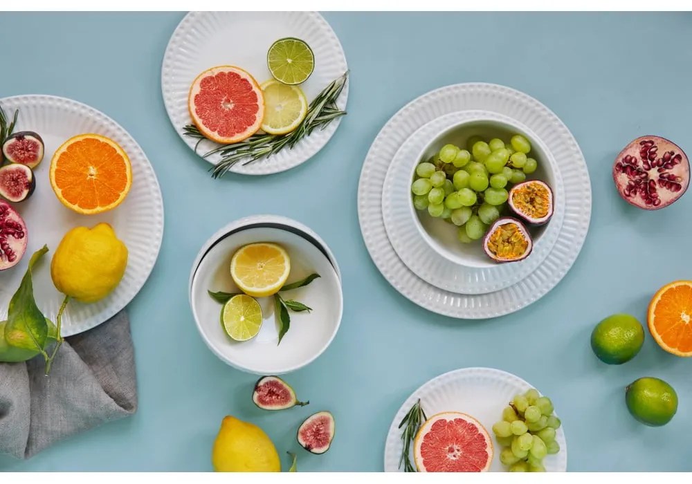 12-dielna súprava bieleho porcelánového riadu Bonami Essentials Purita