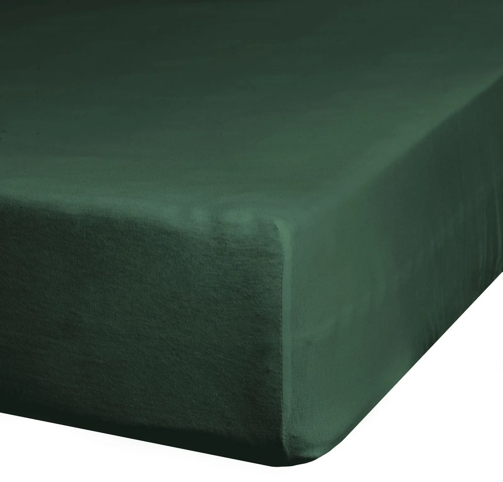 Plachta s gumkou JERSEY3 220x240 cm, výška.30 cm, tmavo zelená