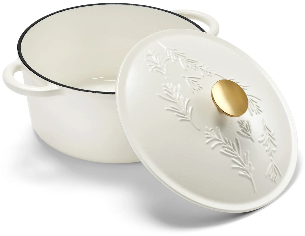 Liatinový hrniec, biely