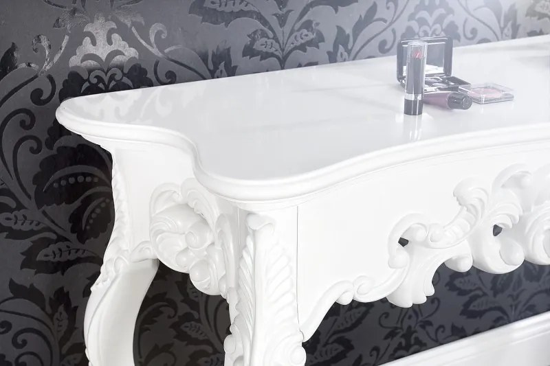 (2626) VENEZIA luxusný konzolový stolík biely 110cm