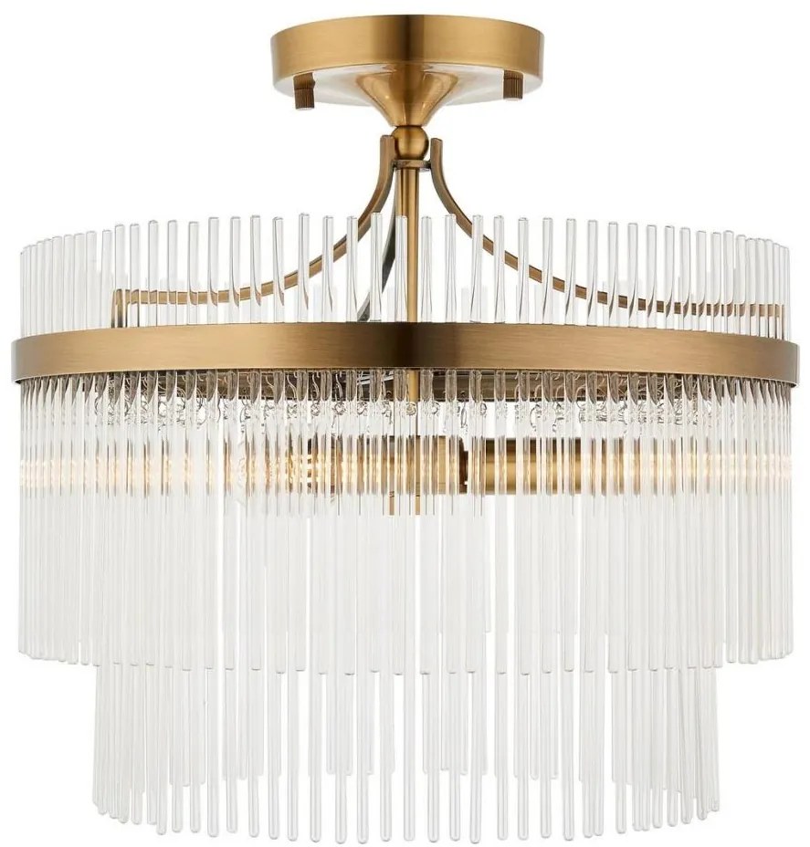 Endon 112575 - Prisadený luster MARIETTA 3xE14/7W/230V mosadz/číra