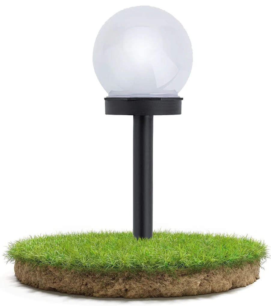BERGE Solárna záhradná lampa WHITE BALL