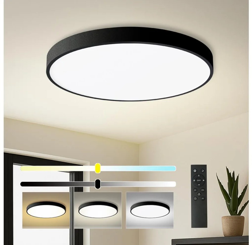 Brilagi - LED stmievateľné svietidlo POOL SMART LED/100W/230V Ø 80 cm Wi‑Fi Tuya čierne + diaľkové ovládanie BRI354