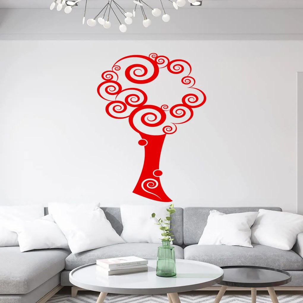 Veselá Stena Samolepka Tajomný strom Farba: fialová, Veľkosť: 60 x 82 cm
