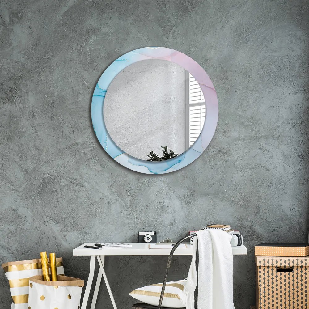 Okrúhle ozdobné zrkadlo Moderná mramorová textúra fi 70 cm