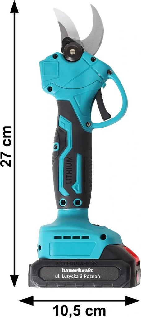 Bauerkraft Akumulátorové elektrické nožnice na živý plot 21V