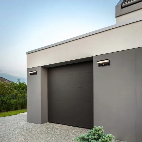 Rabalux 77115-LED Von. nás. svietidlo so senzorom ZARAGOZA LED/9W/230V IP54 čierna