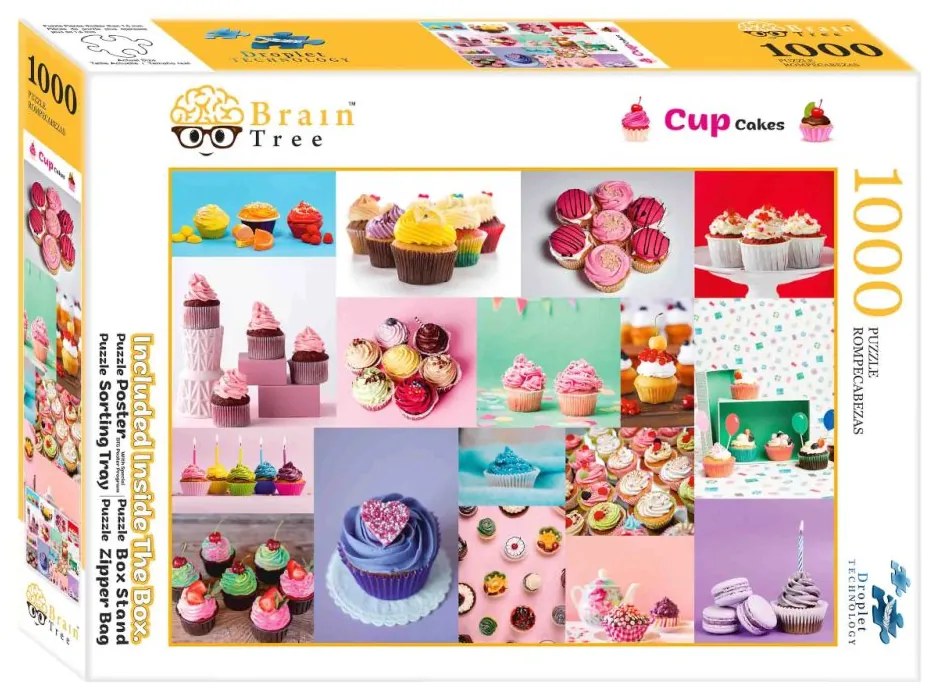 Brain Tree Puzzle Tortičky Cupcakes 1000 dielikov