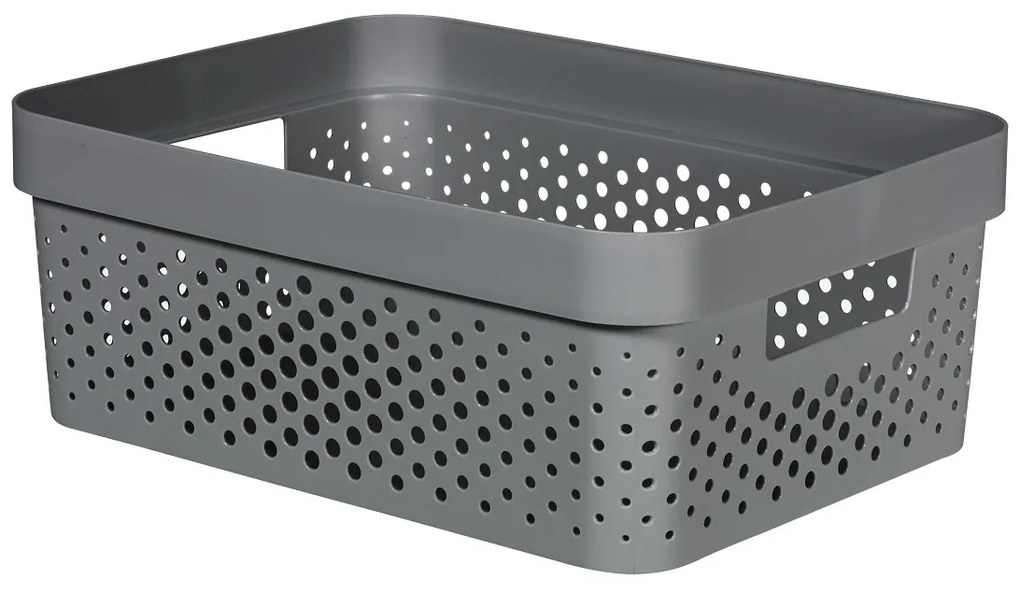 Curver Úložný box INFINITY 11l recyklovaný plast tmavosivý
