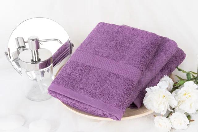 XPOSE ® Froté ručník VERONA 3ks - tmavě levandulová 30x50 cm