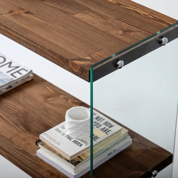 Policový diel VENEDIK 80x90 cm borovica/číra