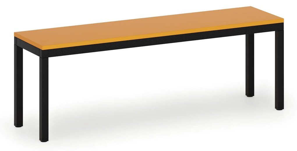 Šatníková lavica, sedák - lamino, dĺžka 1200 mm, oranžová