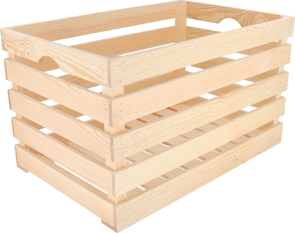 ČistéDrevo Drevená debnička 60 x 39 x 35 cm