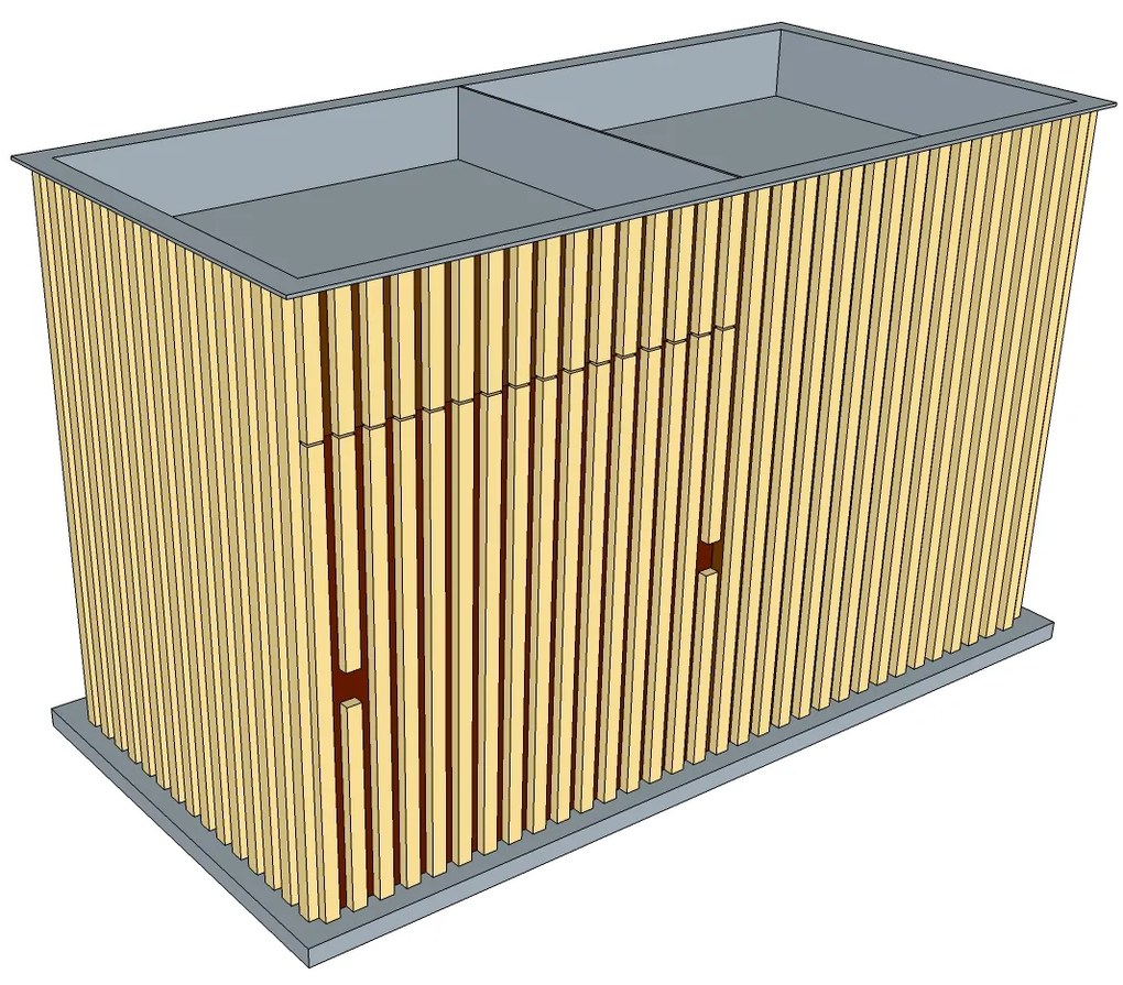 Cyklobox de Luxe 3 – 4 bicykle (1,1 x 2,3 m)