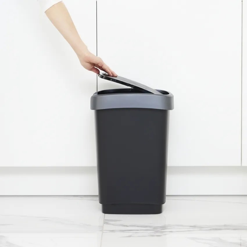 ROTHO TWIST odpadkový kôš 10L / šedá