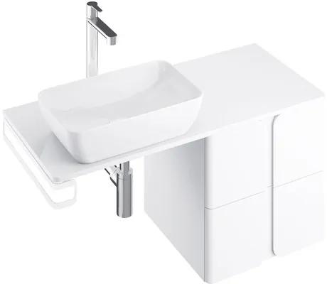 Kúpeľňová skrinka nízka RAVAK Balance 600 biela
