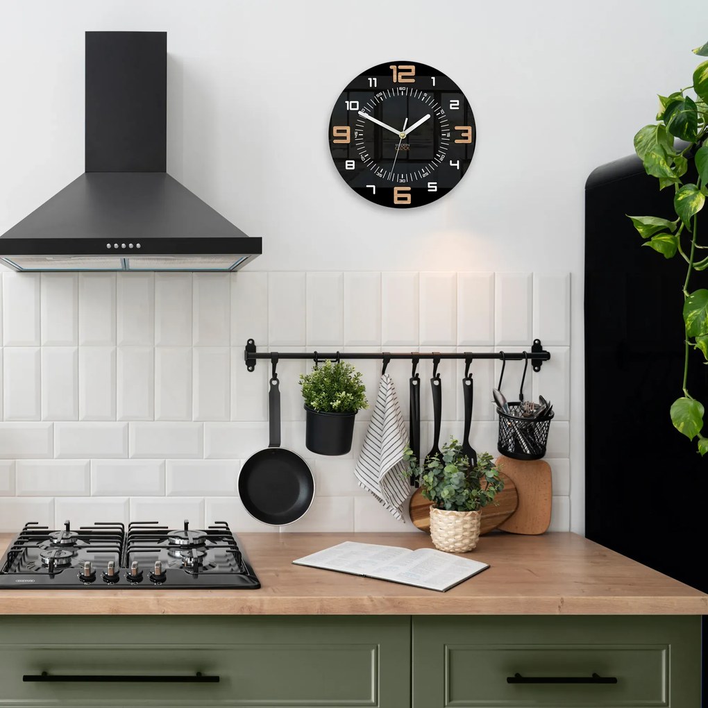 Nástěnné hodiny Alaska 28 cm černé